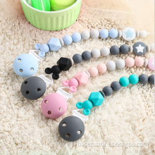 Silicone Pacifier Clip Soother Chain Chewable Exercise Teeth